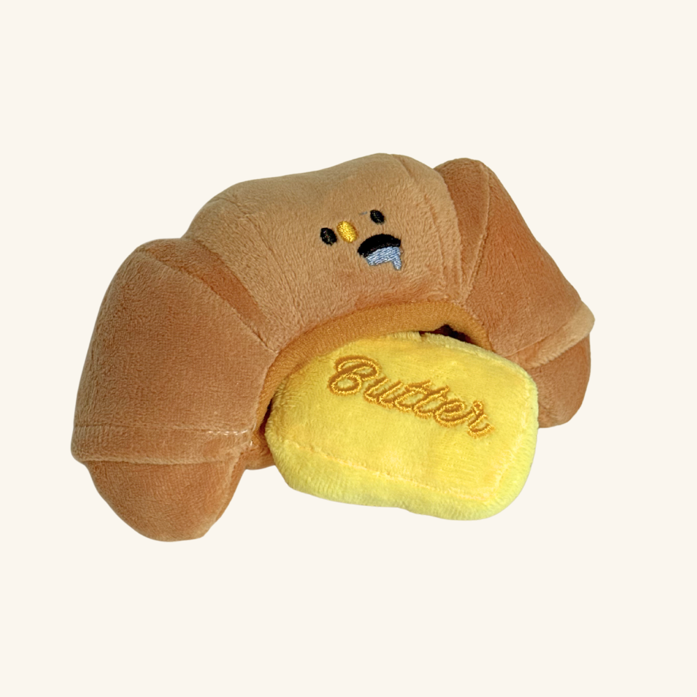 Le Squeaky Croissant Snuffle Toy