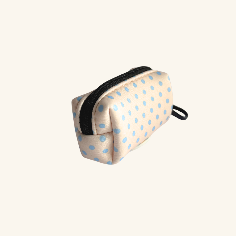 Poop Bag Holder in Blueberry Polka Dot