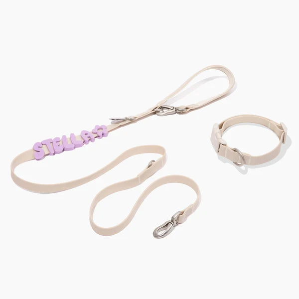Personalised Collar & Lead Bubble Letter Charms
