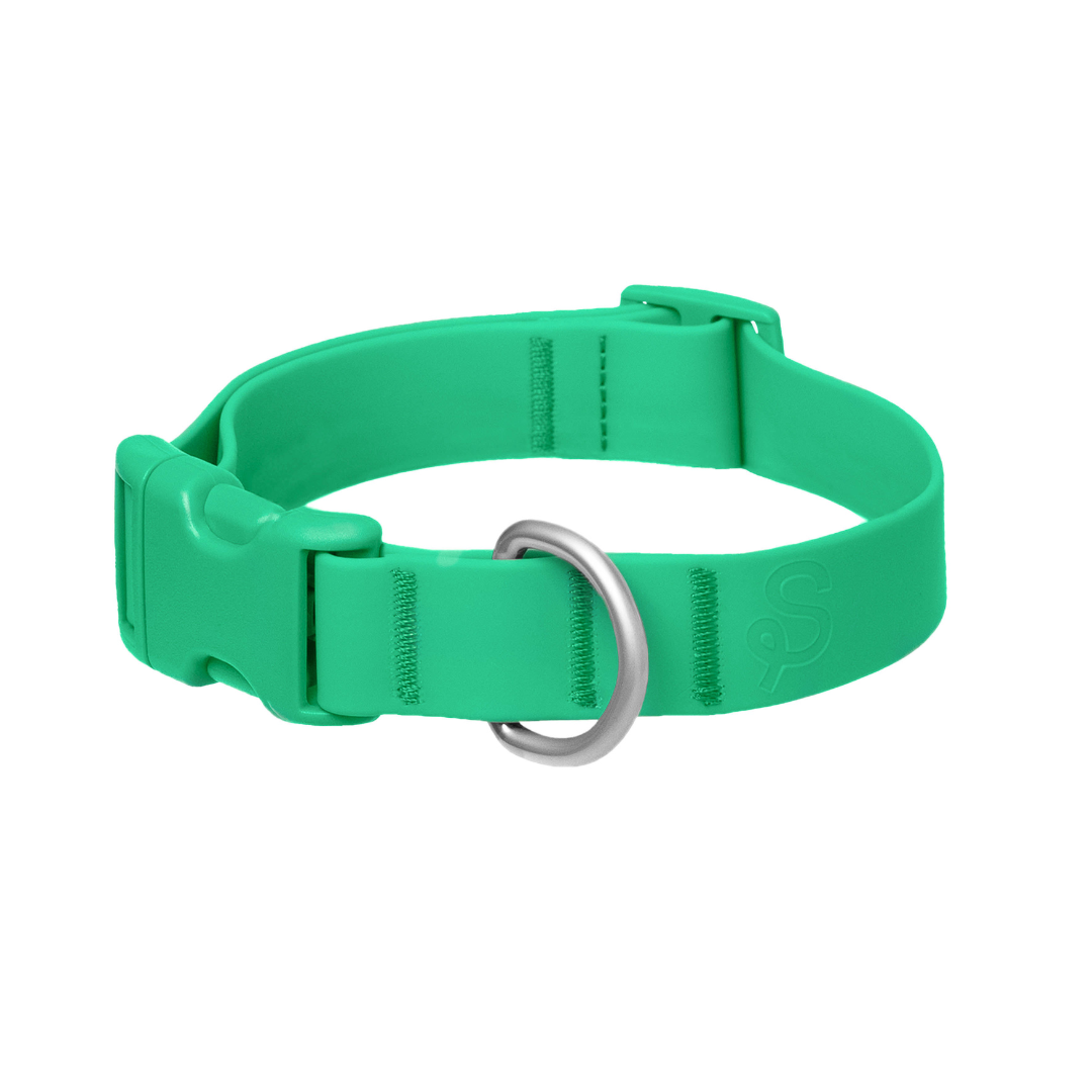 Customisable Waterproof Dog Collar in Sky Blue
